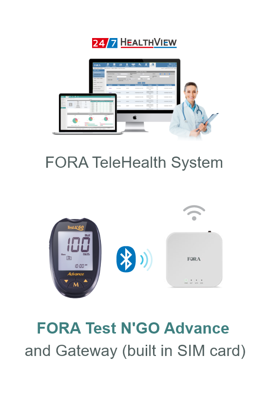 FORA Test N'GO Advance transmits data via Gateway