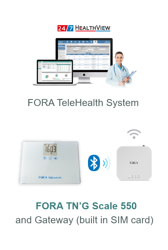 FORA TNG Scale 550 transmits data via Gateway