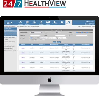 FORA Telehealth System 24/7 HealthView