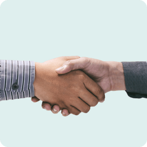 Handshake of mutual cooperation