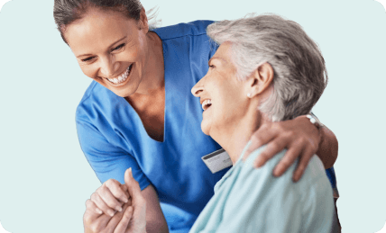 Caregiver accompanies the patient